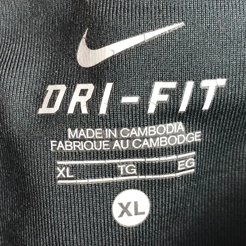 Nike Dri-FIT Filament Running Tights 332926-010 Mens XL Black Ankle Zip EUC